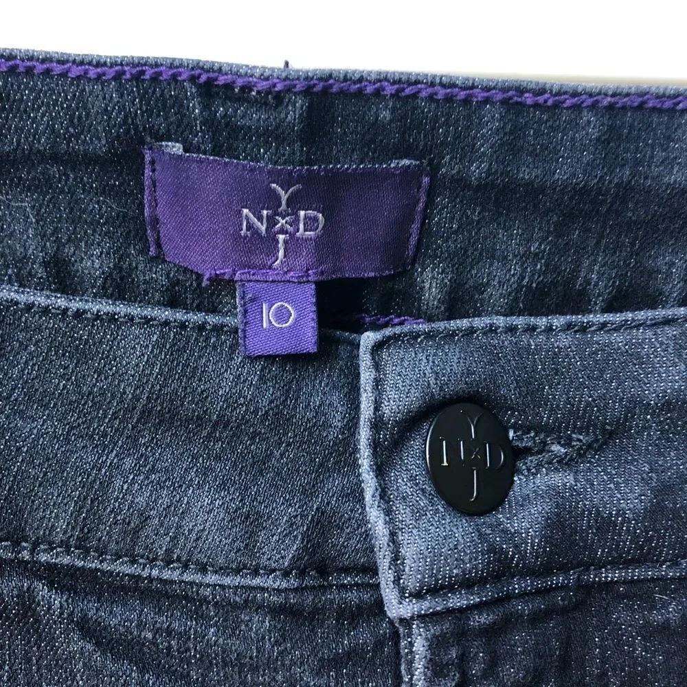 NYDJ Faded Black Embellished Jeans